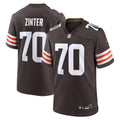 Cleveland Browns Zak Zinter Brown Team Game Jersey