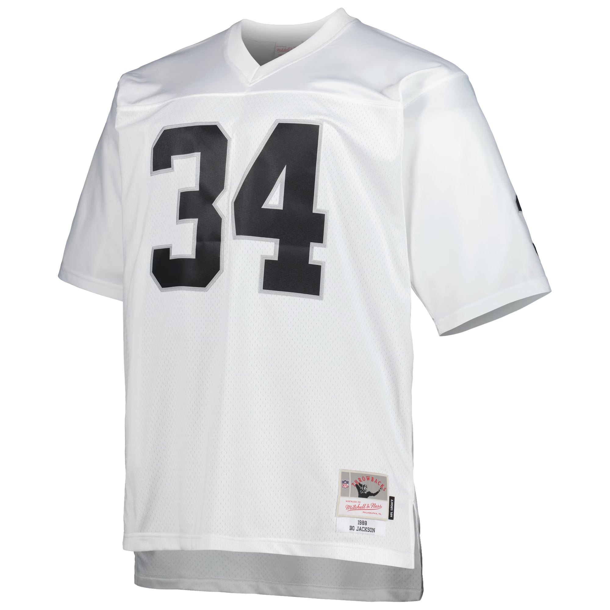 Las Vegas Raiders Bo Jackson Mitchell & Ness White Big & Tall 1988 Retired Player Replica Jersey