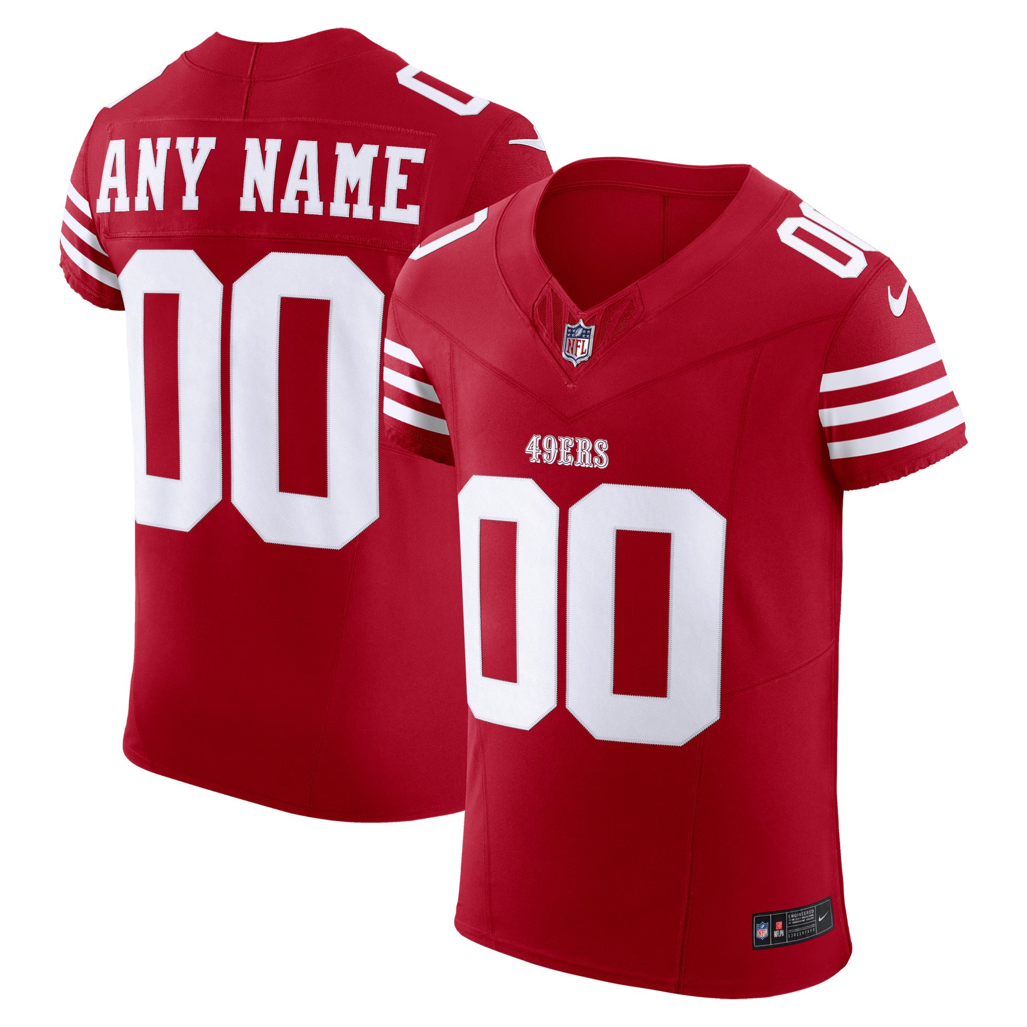 San Francisco 49ers Scarlet Vapor F.U.S.E. Elite Custom Jersey
