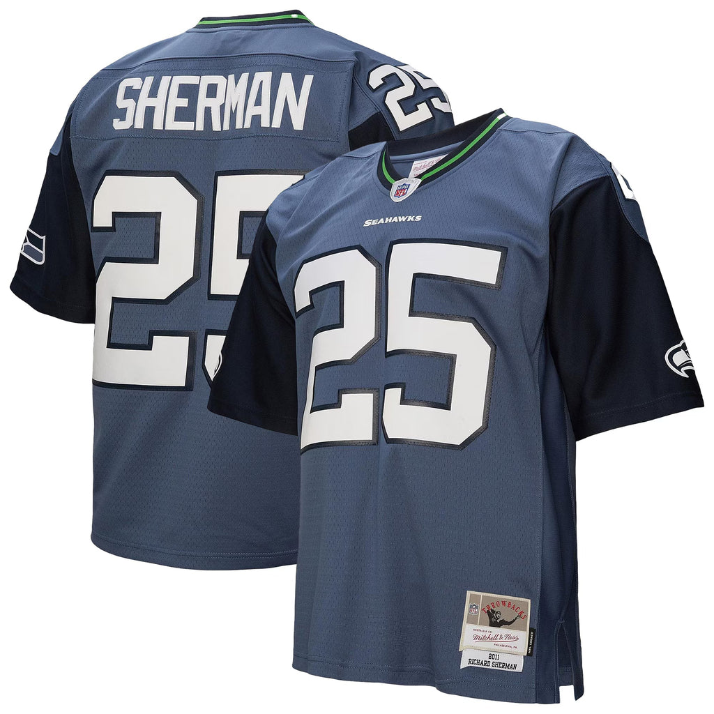 Seattle Seahawks Richard Sherman Mitchell & Ness Blue 2011 Legacy Replica Jersey