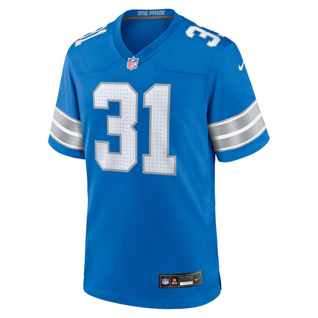 Detroit Lions Kerby Joseph Blue Team Game Jersey
