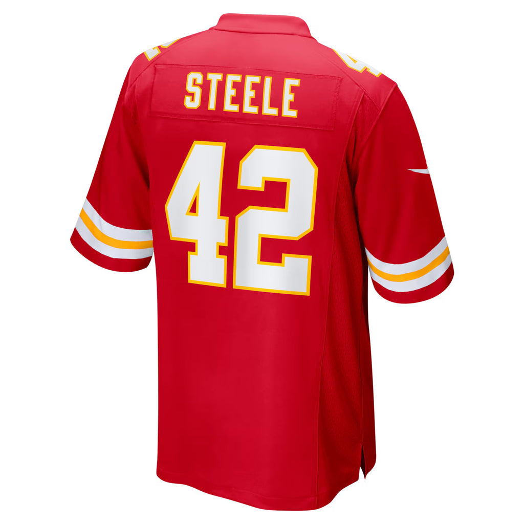 Kansas City Chiefs Carson Steele Red Game Jersey