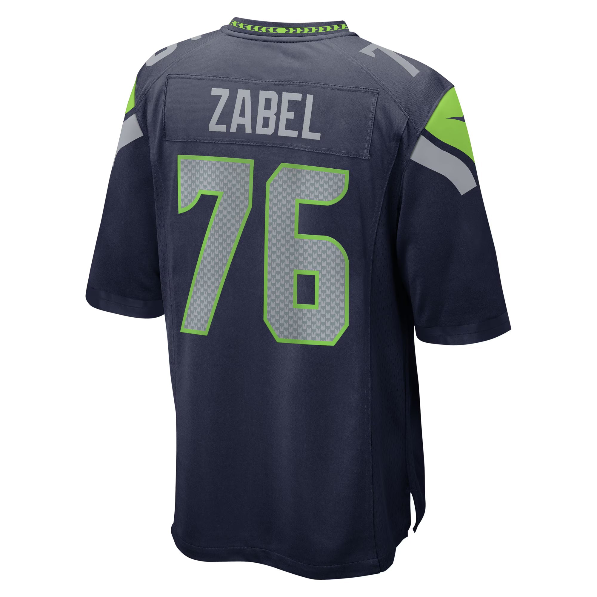 Seattle Seahawks Grey Zabel College Navy 2025 NFL Draft First Round Pick Game Jersey