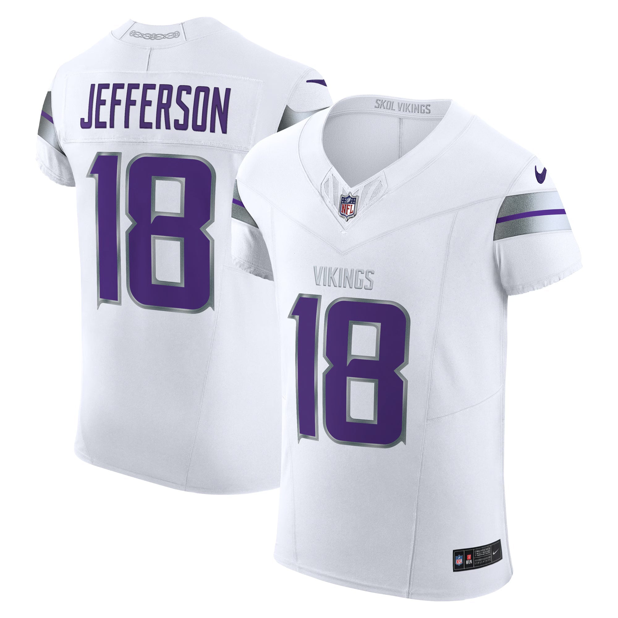 Minnesota Vikings Justin Jefferson White Alternate Vapor F.U.S.E. Elite Player Jersey