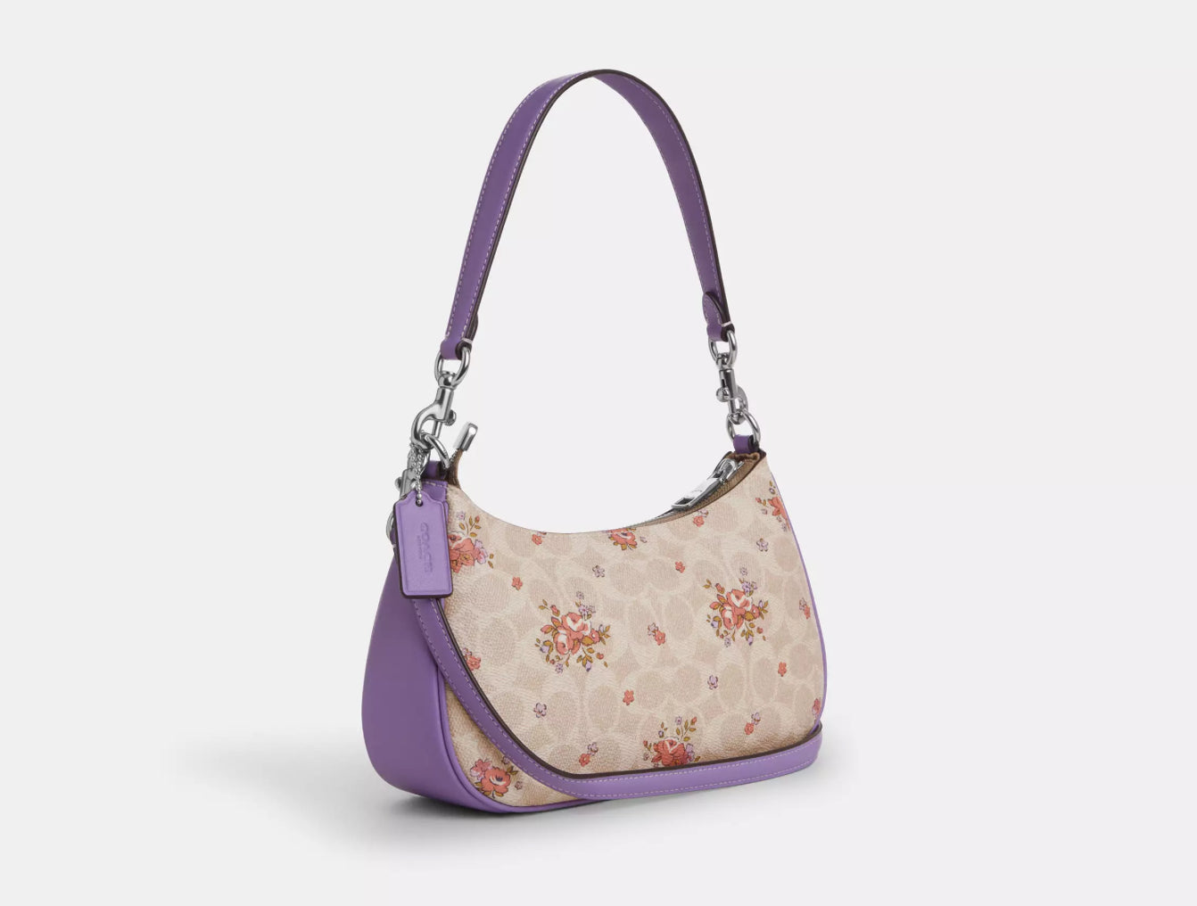 NWT Coach Teri Shoulder Bag In Signature Canvas with Floral Print