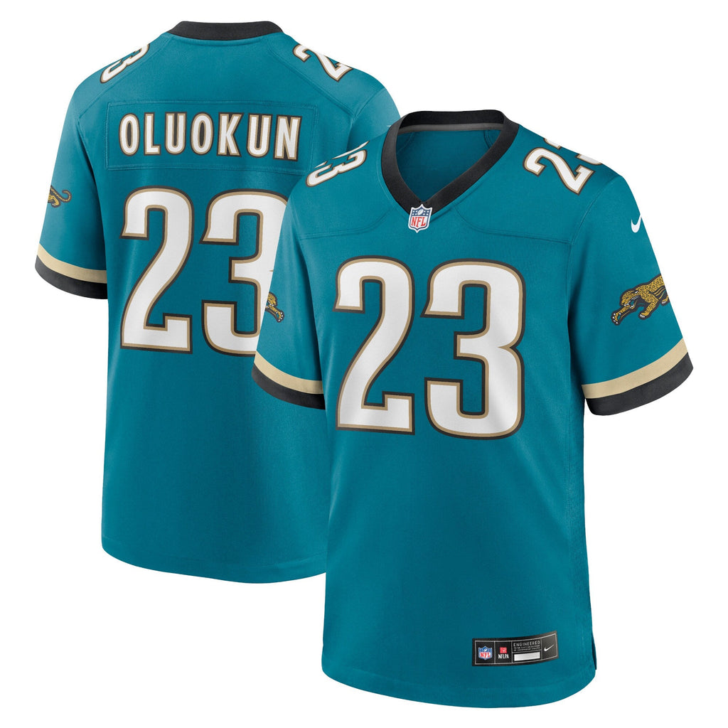 Jacksonville Jaguars Foye Oluokun Teal Prowler Throwback Player Game Jersey