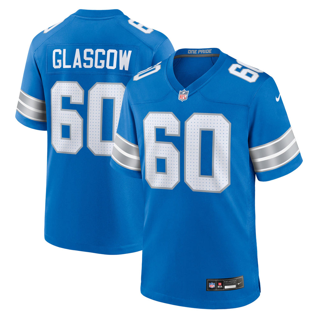 Detroit Lions Graham Glasgow Blue Team Game Jersey