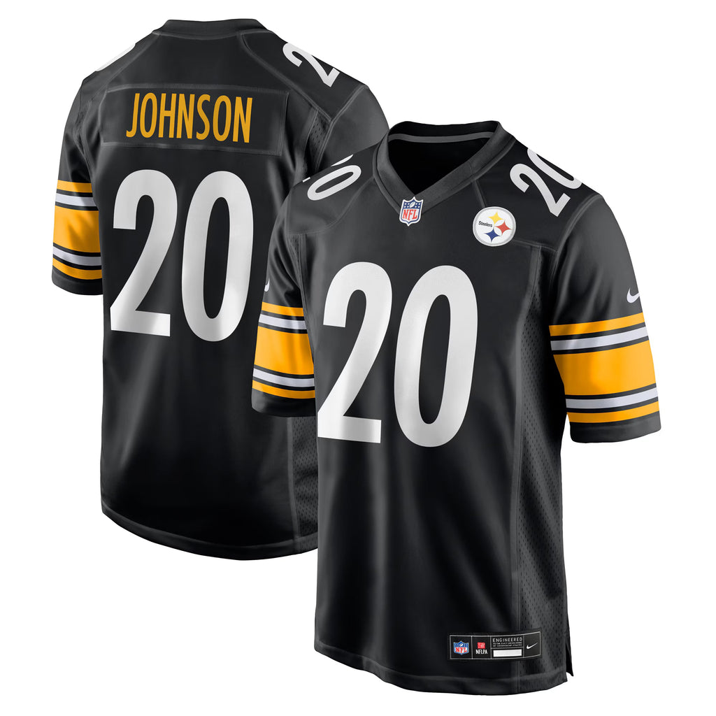 Pittsburgh Steelers Kaleb Johnson Black Team Game Jersey