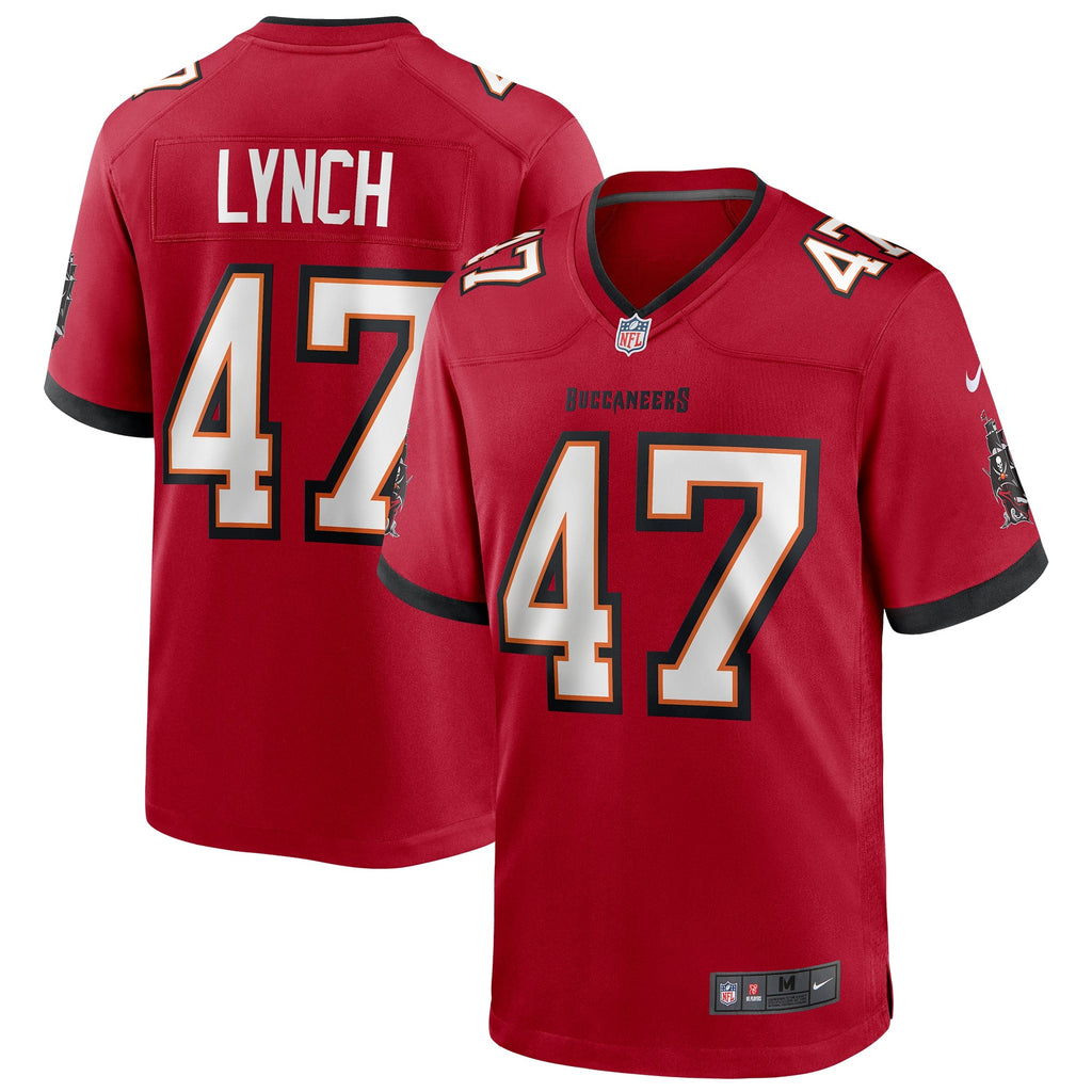 Tampa Bay Buccaneers John Lynch Red Game Retired Player Jersey