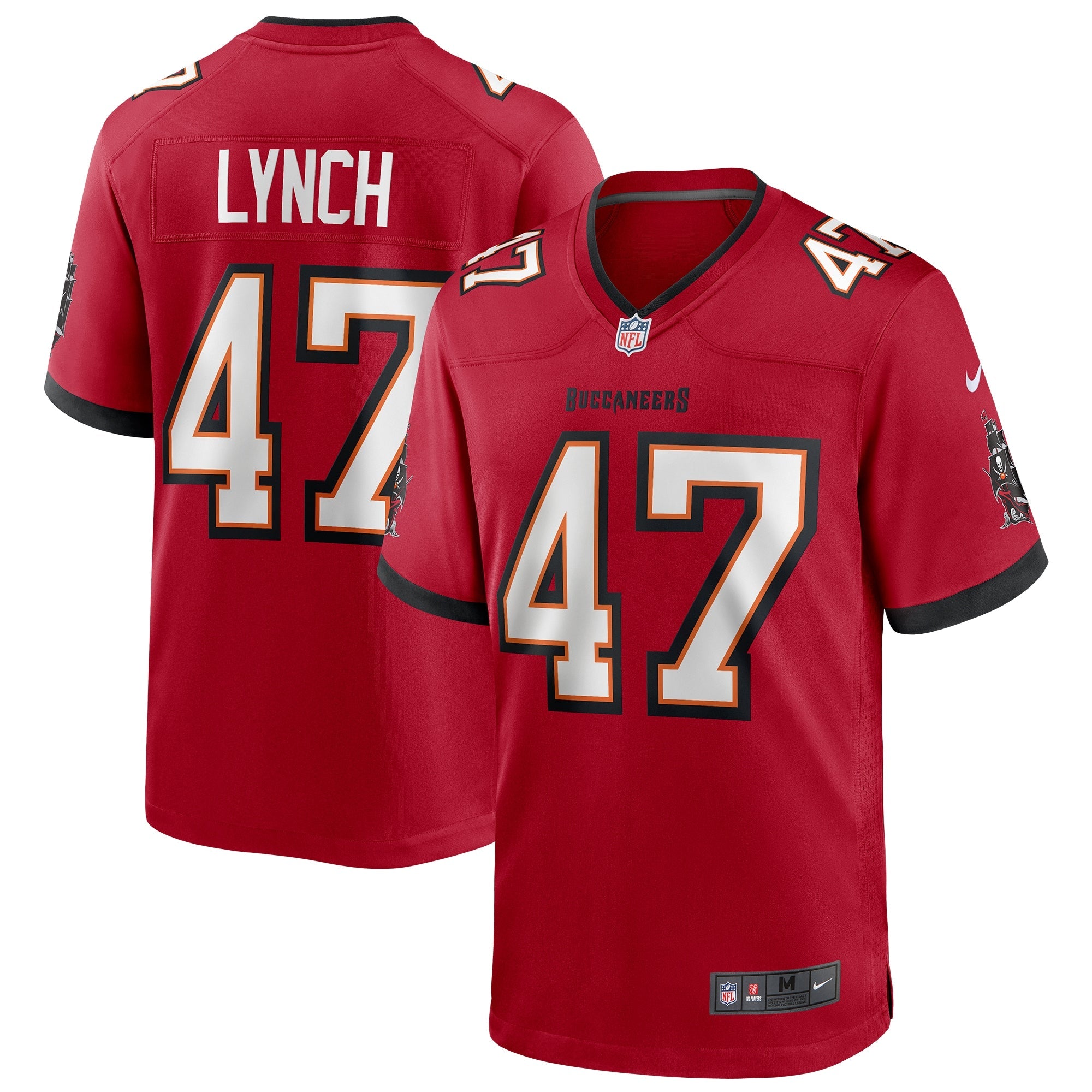 Tampa Bay Buccaneers John Lynch Red Game Retired Player Jersey