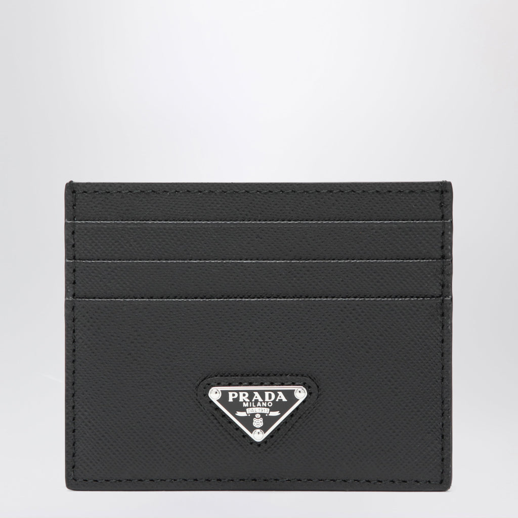 Prada Black Saffiano Card Holder Women