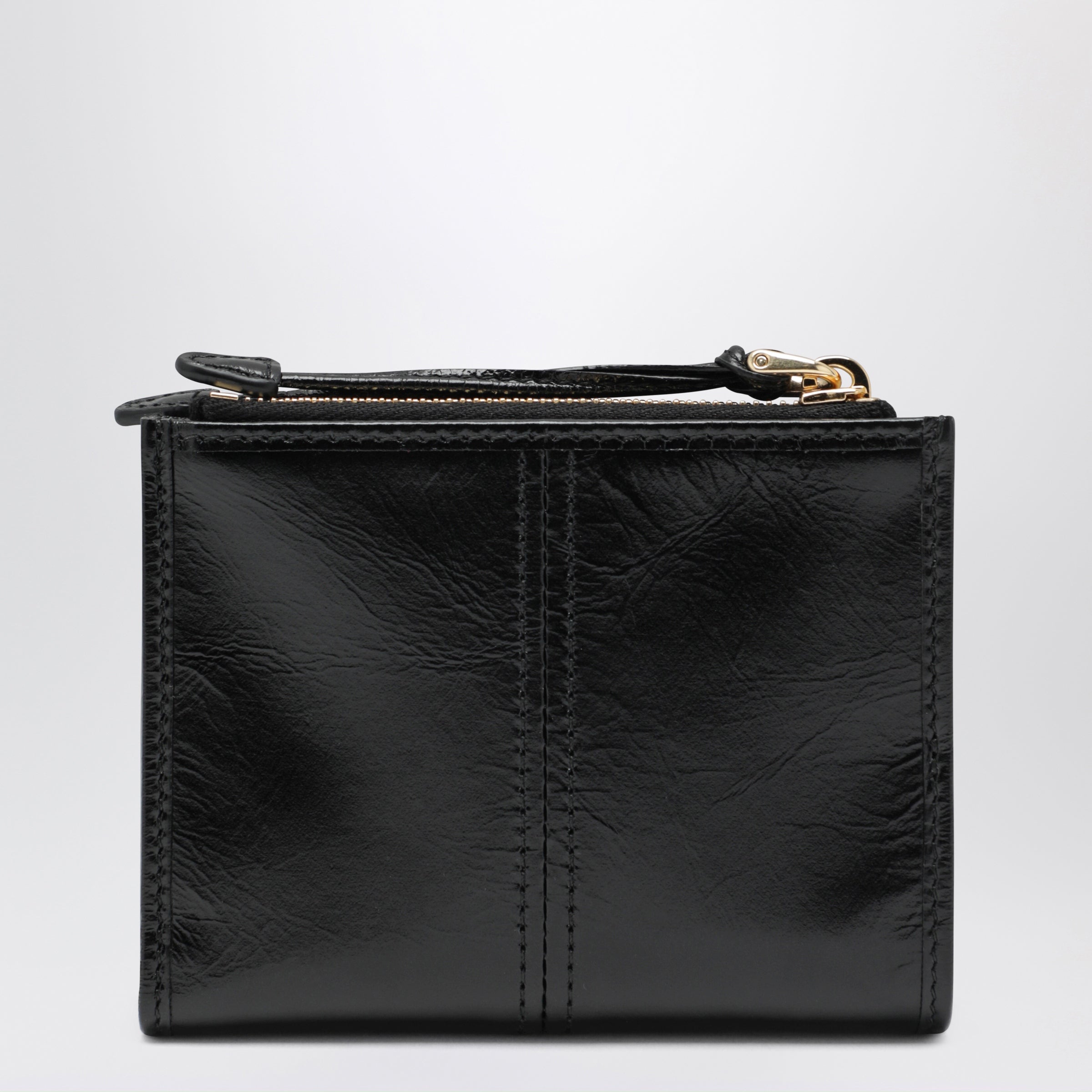 Prada Black Leather Small Wallet Women