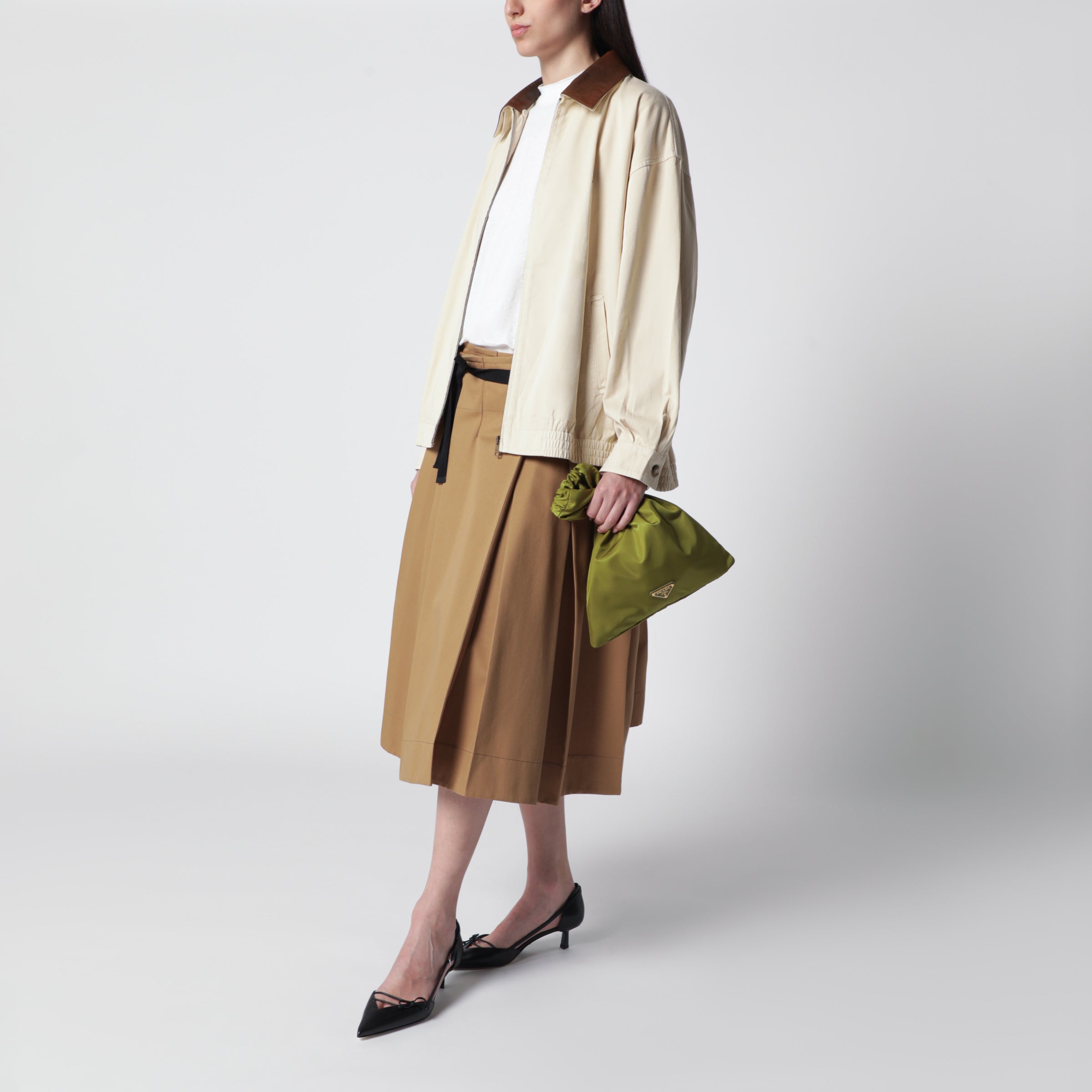 Prada Prada Wish Pouch In Ivy Green Re-Nylon Women