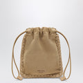 Prada Desert-Colored Suede Leather Smartphone Holder Women