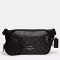 NWT Coach Unisex Elias Belt Bag In Signature Canvas & Leather
