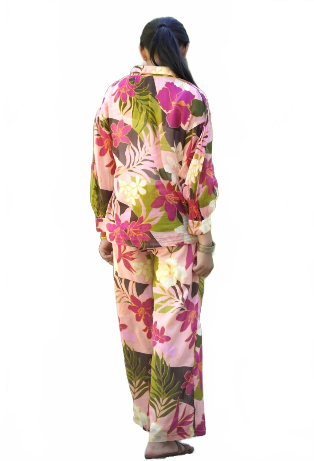 Printed Drawstring Pant In Multi Floral