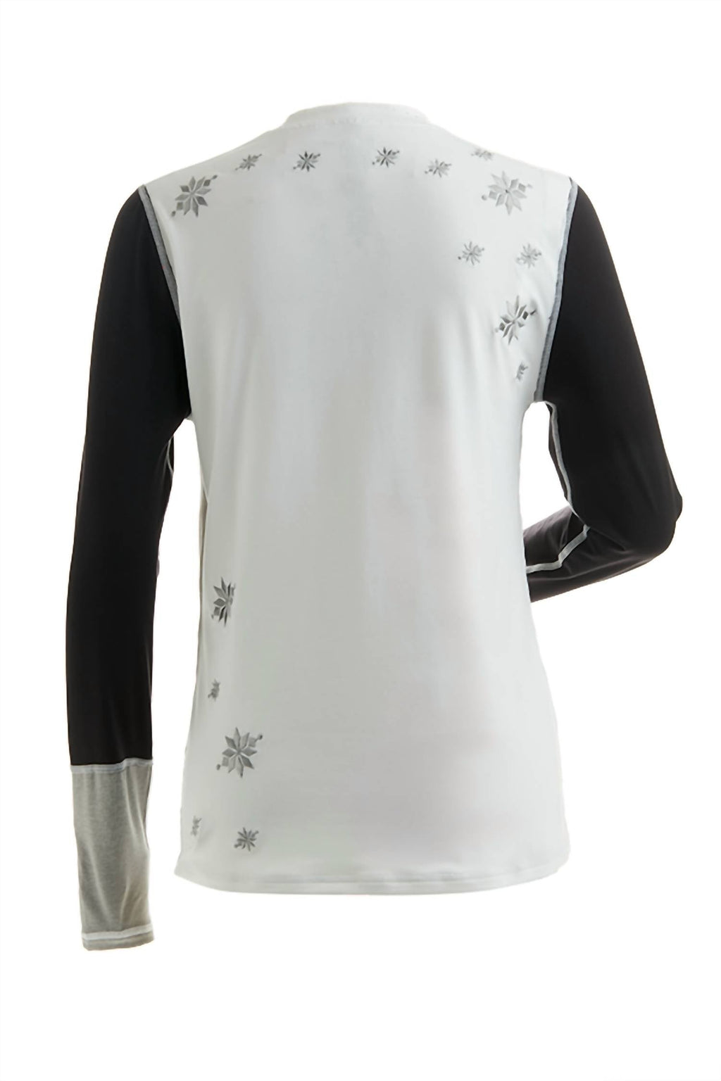 Women's Christy Base Layer Top In Heather Grey/white Thread