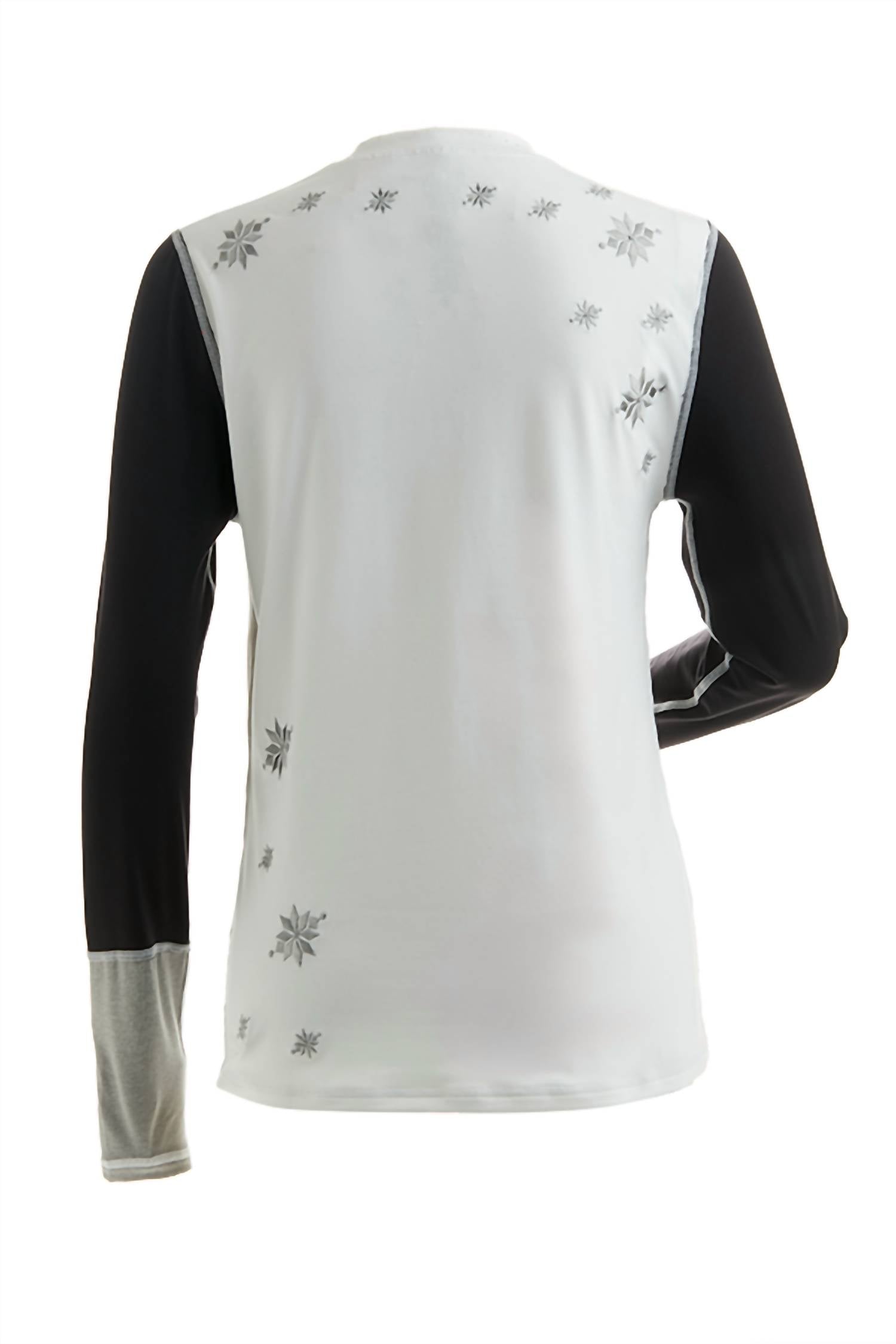 Women's Christy Base Layer Top In Heather Grey/white Thread
