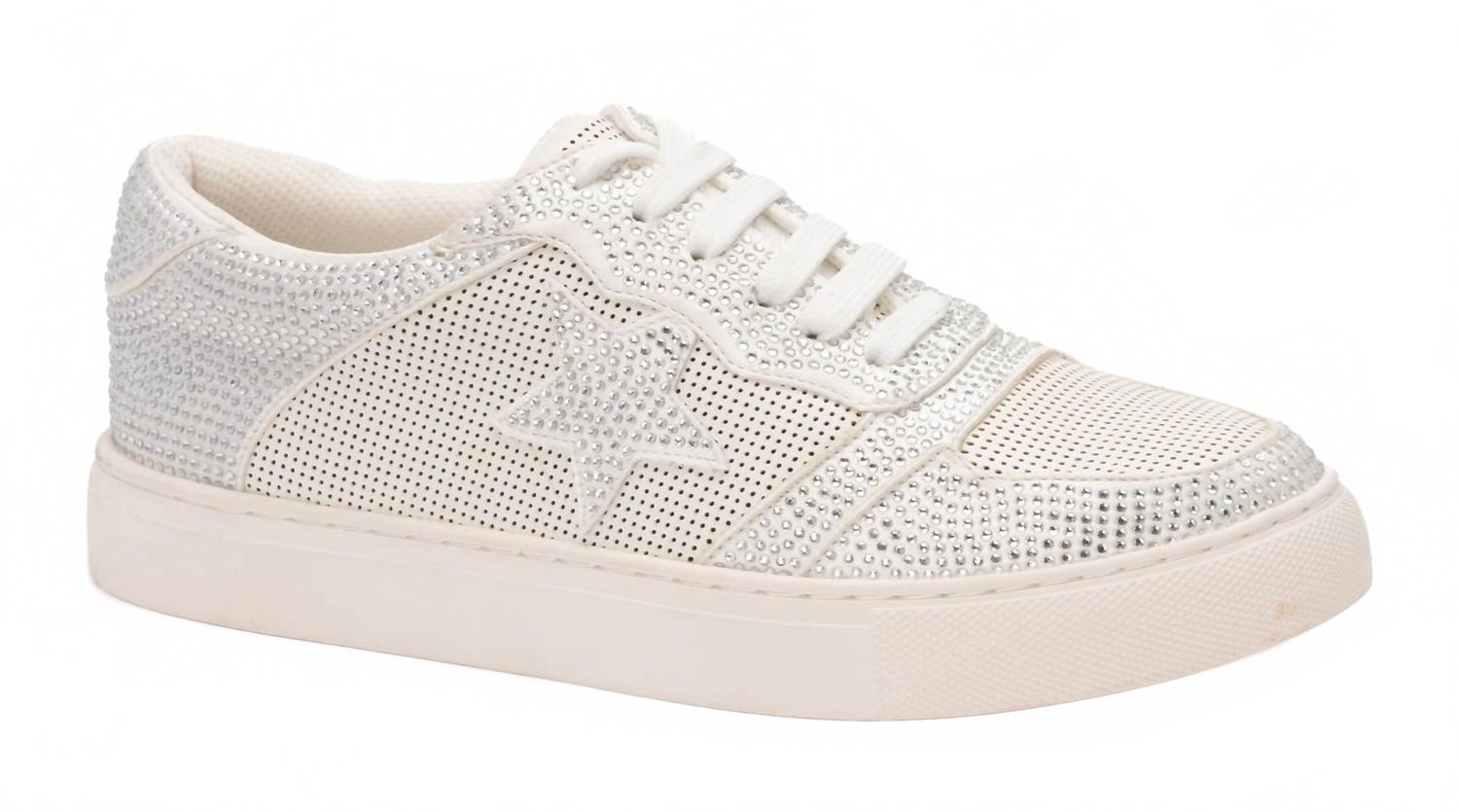 Women's Legendary Star Sneakers In White Crystals