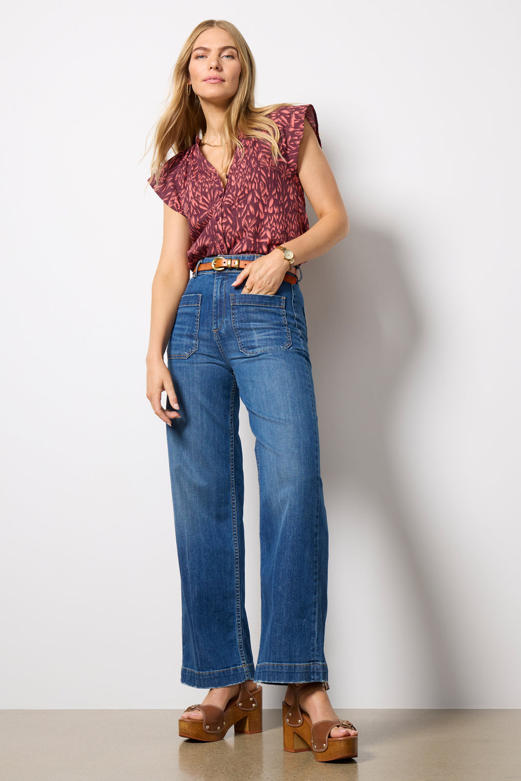 Women's Calista Flutter Sleeve Top