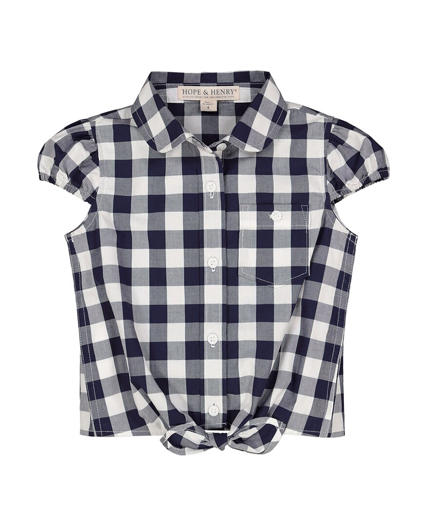 Hope & Henry Tie Front Top