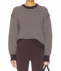 Aura Long Sleeve Jersey Sweater In Mocha
