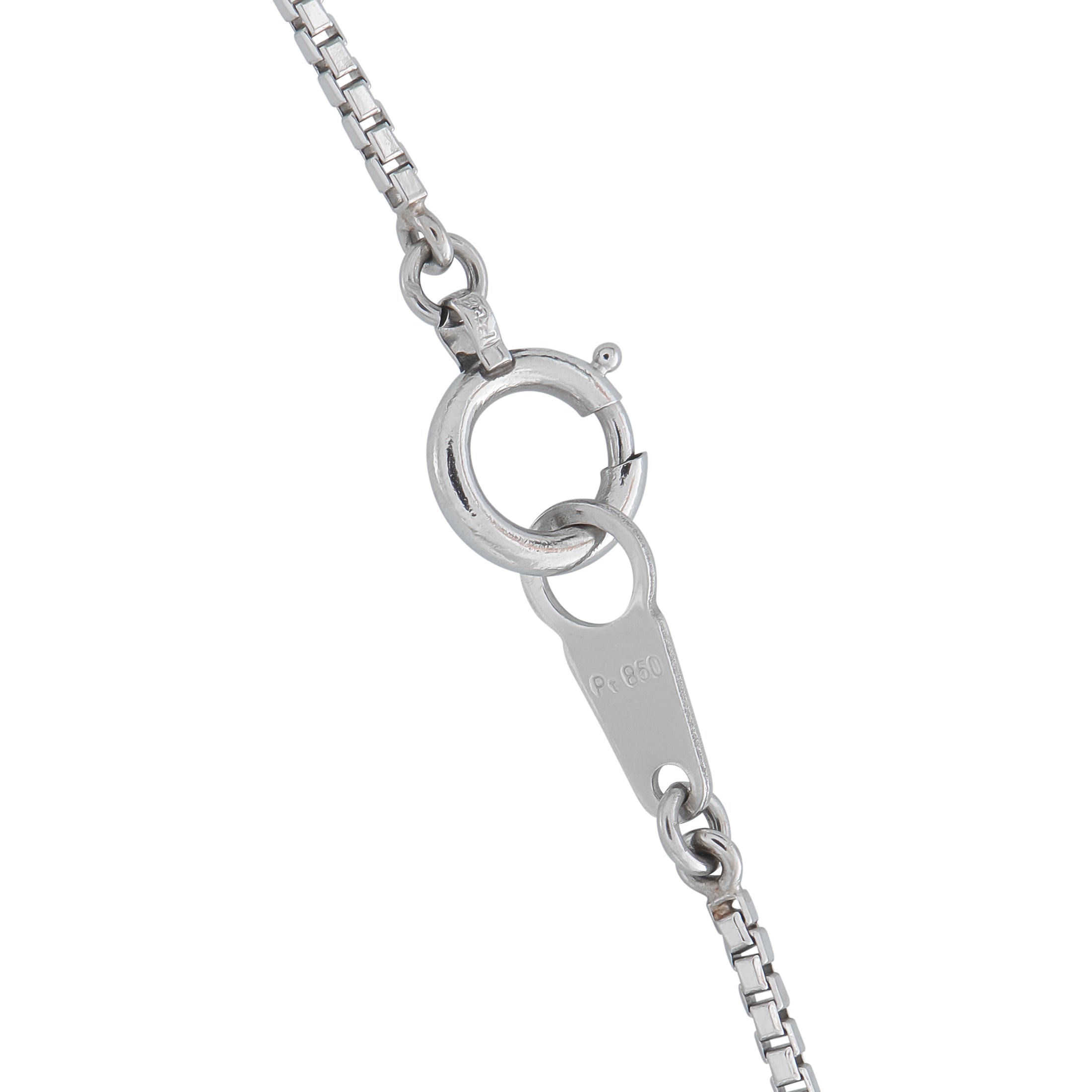 LB Exclusive Platinum 0.17ct Diamond and Sapphire Pendant Necklace MF03-041426