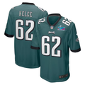 Men's Philadelphia Eagles Jason Kelce #62 Midnight Green Super Bowl LVII Patch Game Jersey1