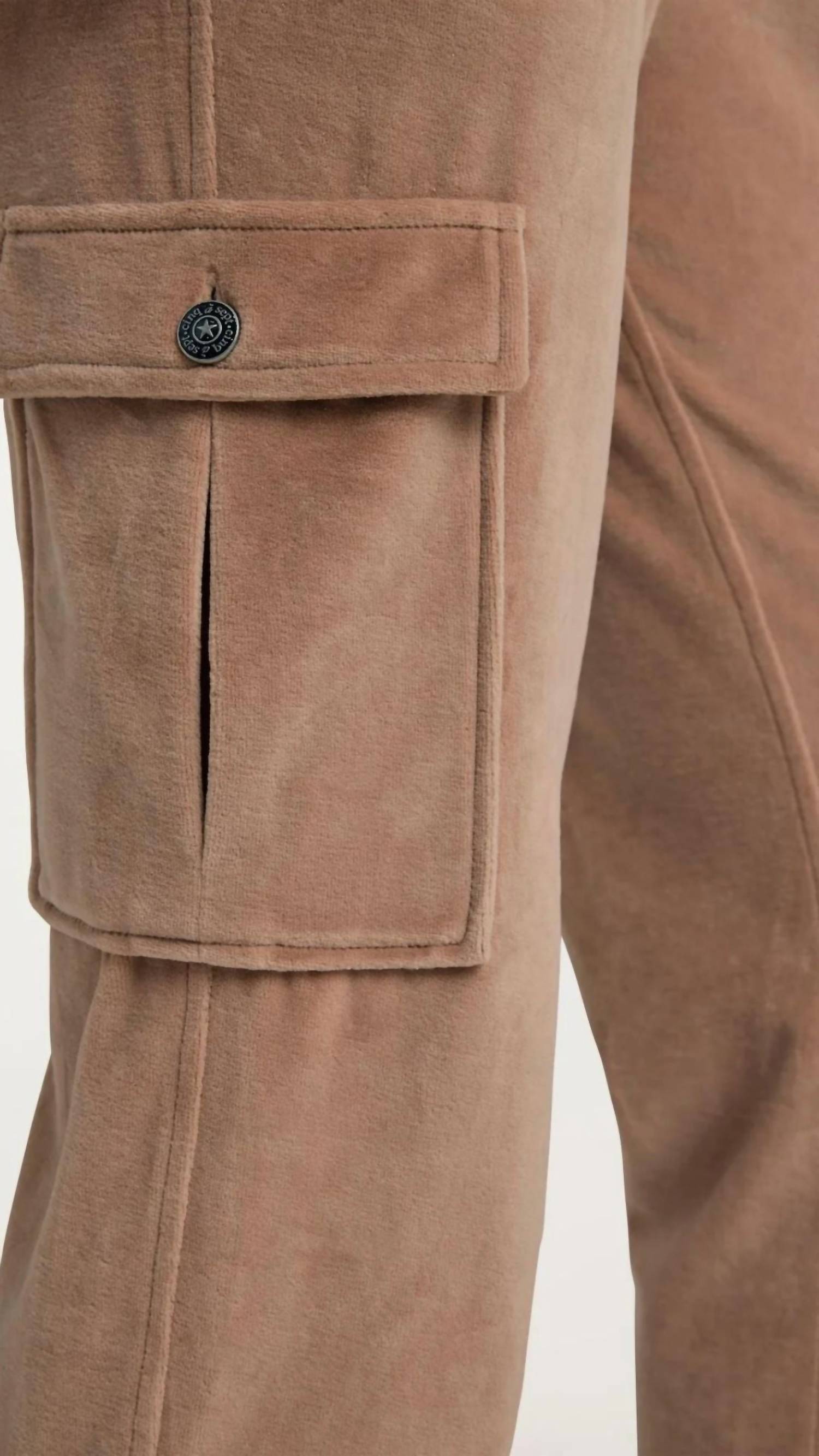 Velour Giles Pant In Mocha
