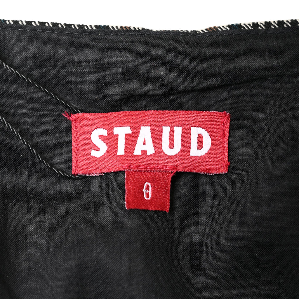 Staud Inda Midi Dress in Grey Polyester