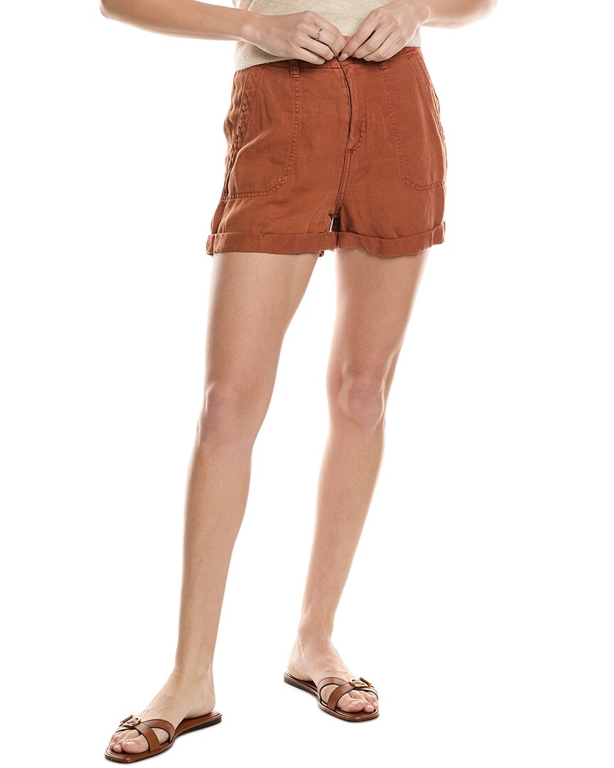 Bella Dahl Sedona Rolled Cuff Linen-Blend Utility Short