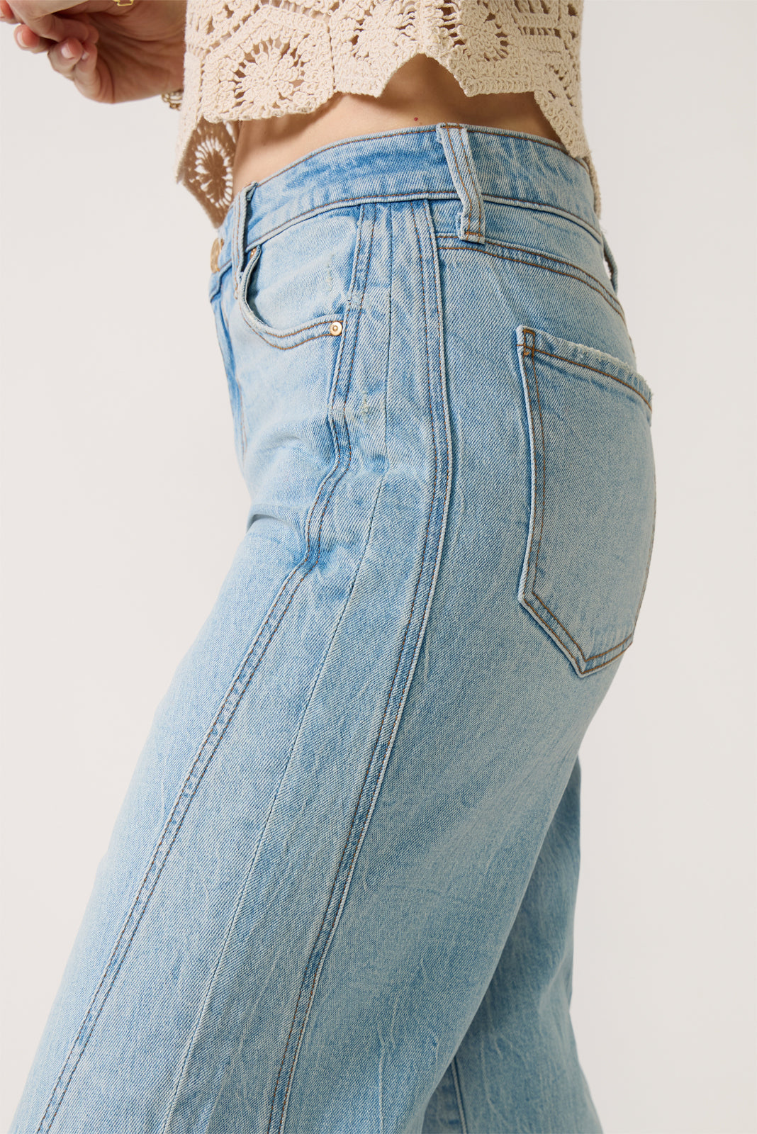 Women's Meg Wide Leg w Side Panel Jeans