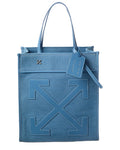 Off-White Boxy Large Canvas & Leather Tote