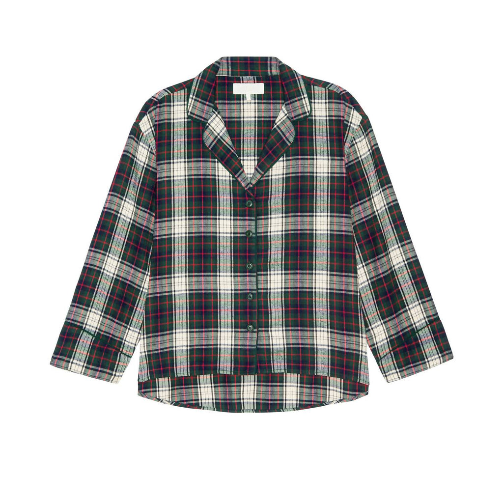 The Flannel Pajama Top In Pine Lodge Plaid