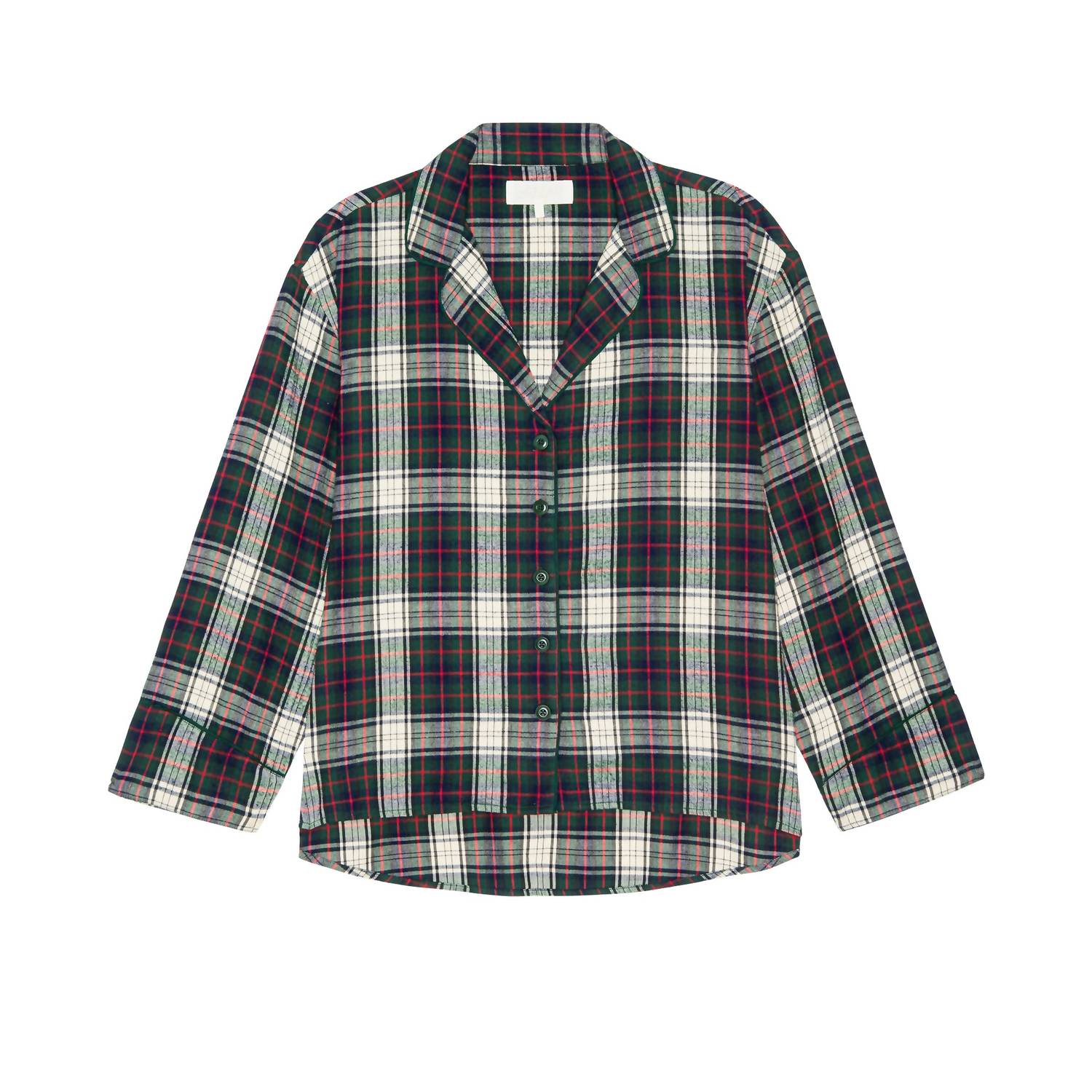 The Flannel Pajama Top In Pine Lodge Plaid