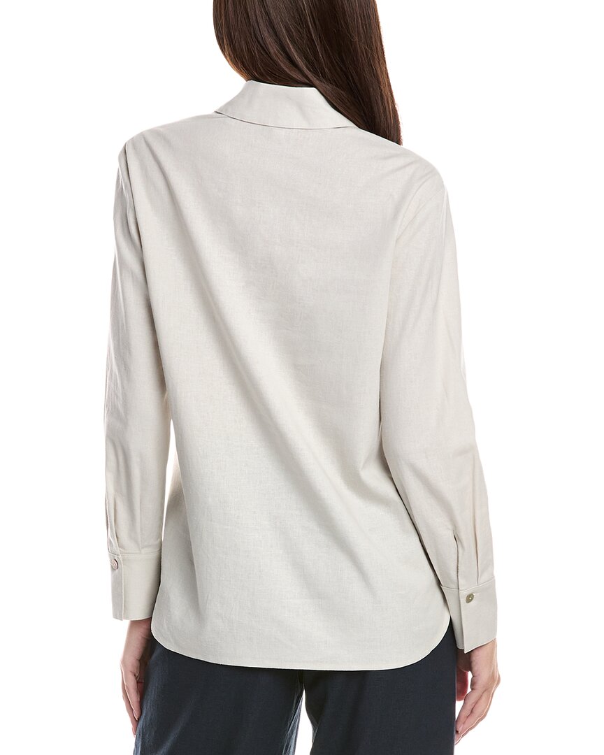 Vince Relaxed Button-Down Linen-Blend Shirt