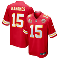Men's Kansas City Chiefs Patrick Mahomes #15 Red Super Bowl LIX Game jersey