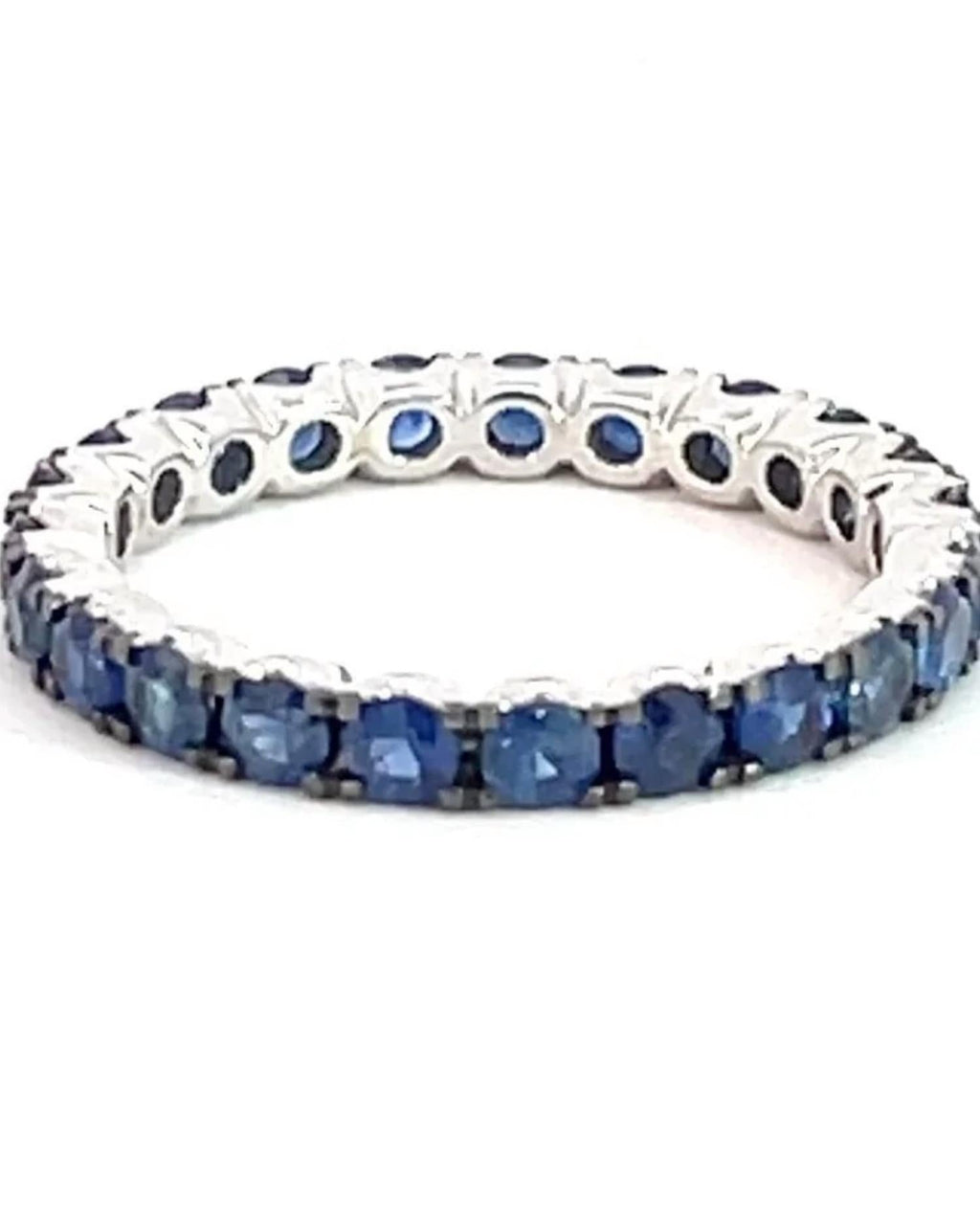 Women's Sapphire Stacking Ring In Blue & White Gold
