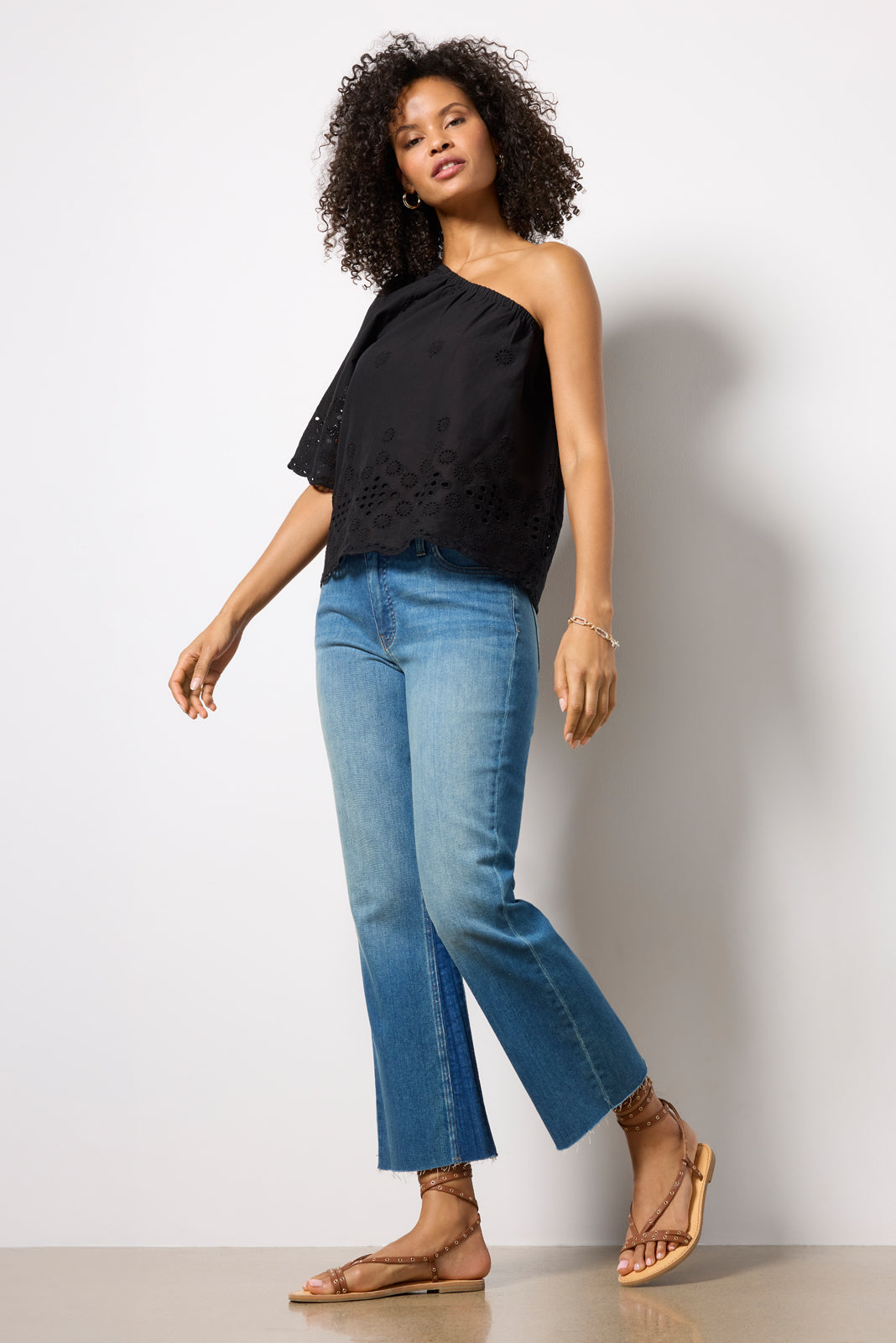 Women's Nash Eyelet One Shoulder Top