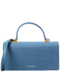 Off-White Jitney Denim & Leather Shoulder Bag