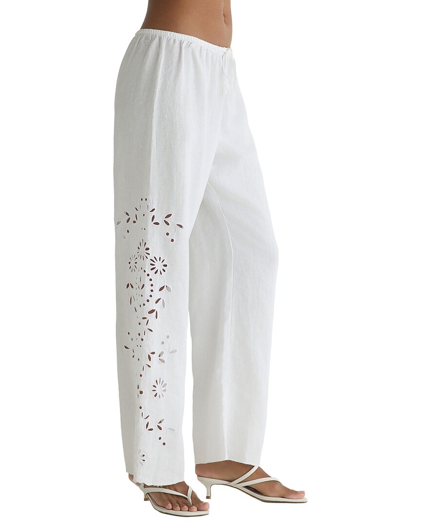 Bella Dahl Side Embroidery Linen Beach Pant