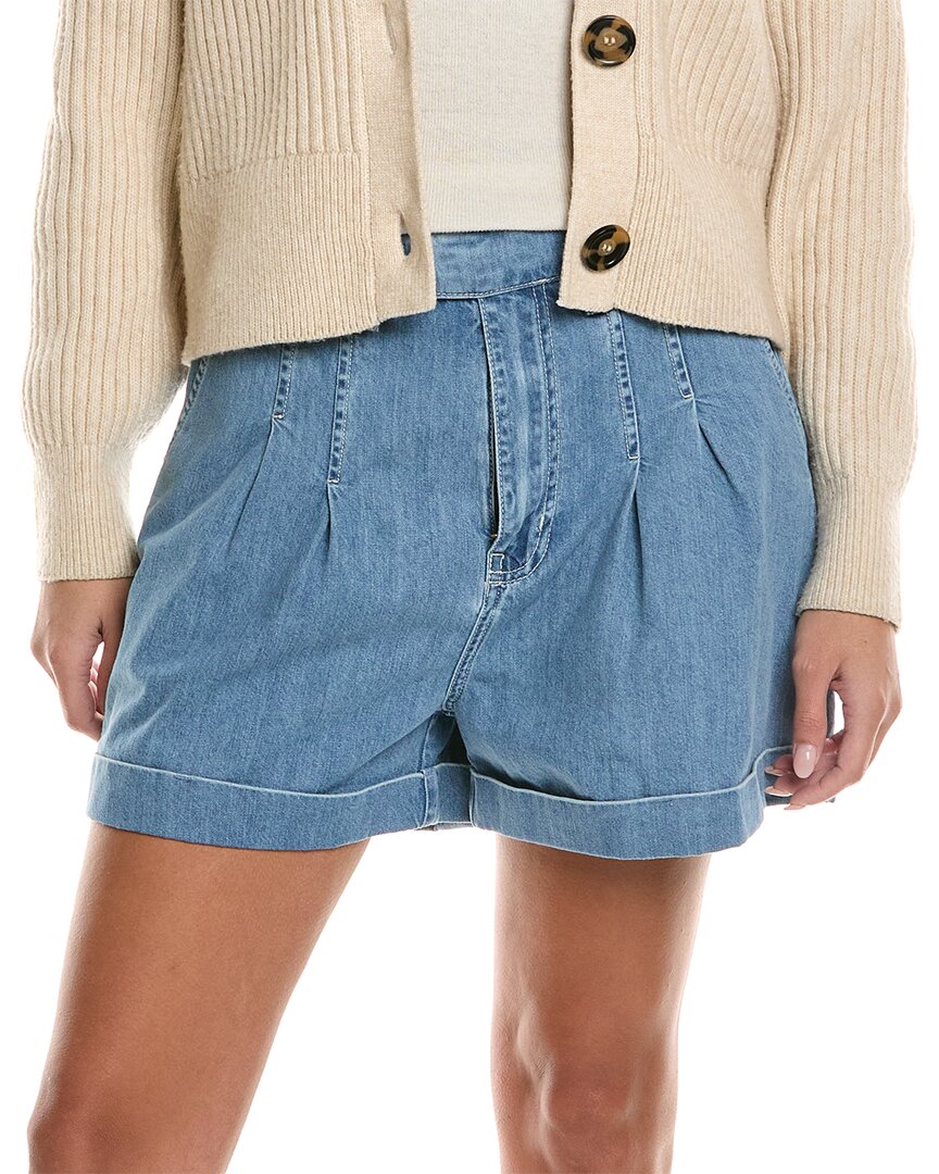 FRAME Denim Pleated Wide Cuff Short