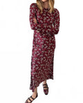 Gaia Midi Dress In Ruby