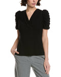 CeCe Puff V-Neck Top