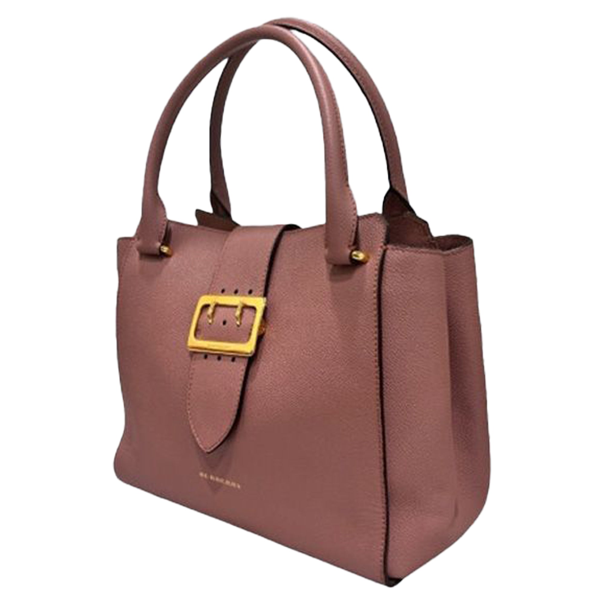 Leather Grainy Buckle Two-way Bag
