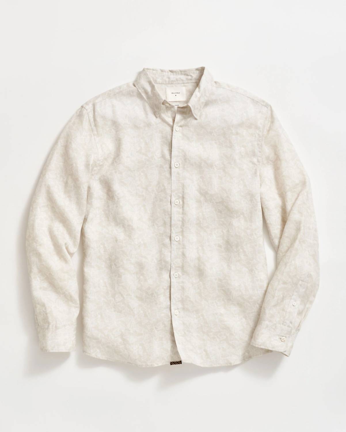 Men's Flock Linen Wilson Shirt In Tinted White