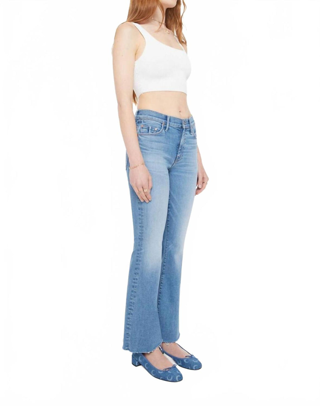 Weekender Fray Mid-Rise Flare Jeans In Ride Hard Live Louder