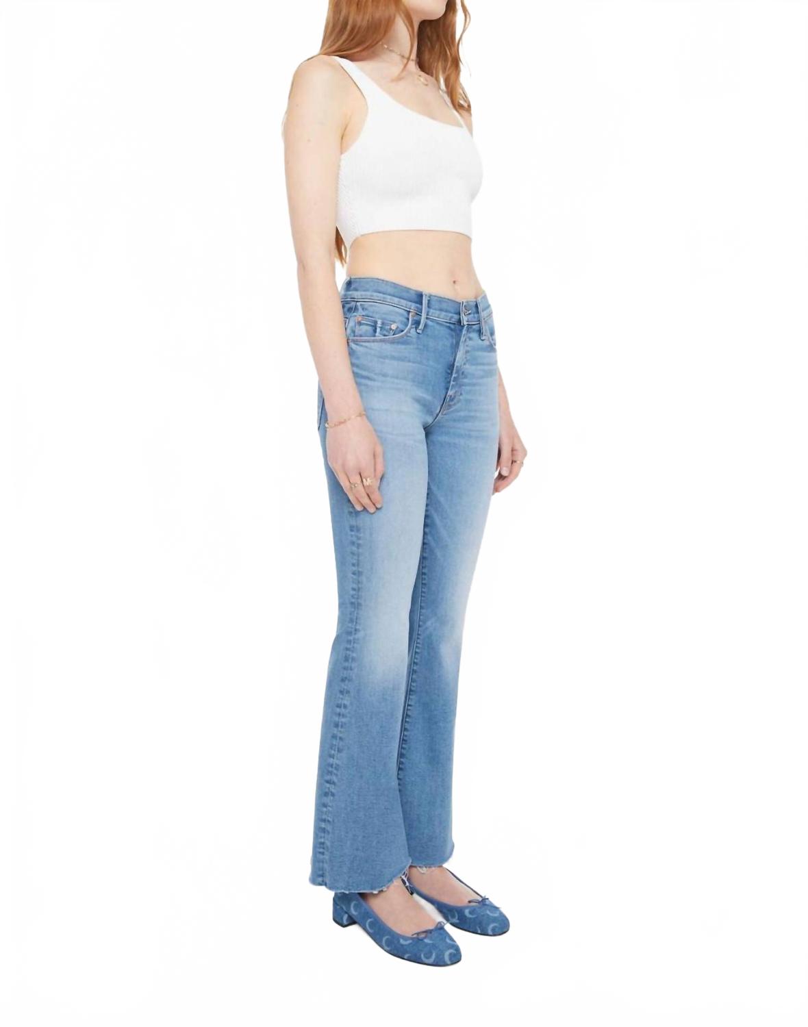 Weekender Fray Mid-Rise Flare Jeans In Ride Hard Live Louder