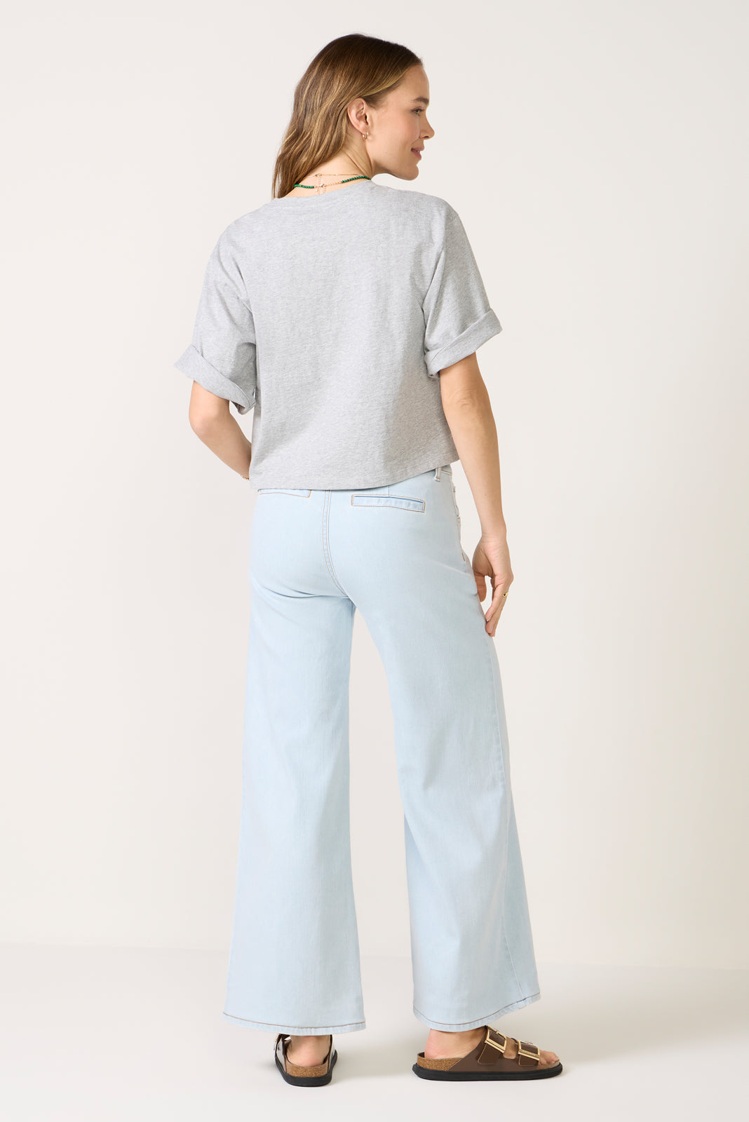 Women's Maya Wide Leg w Tie Waist Jeans