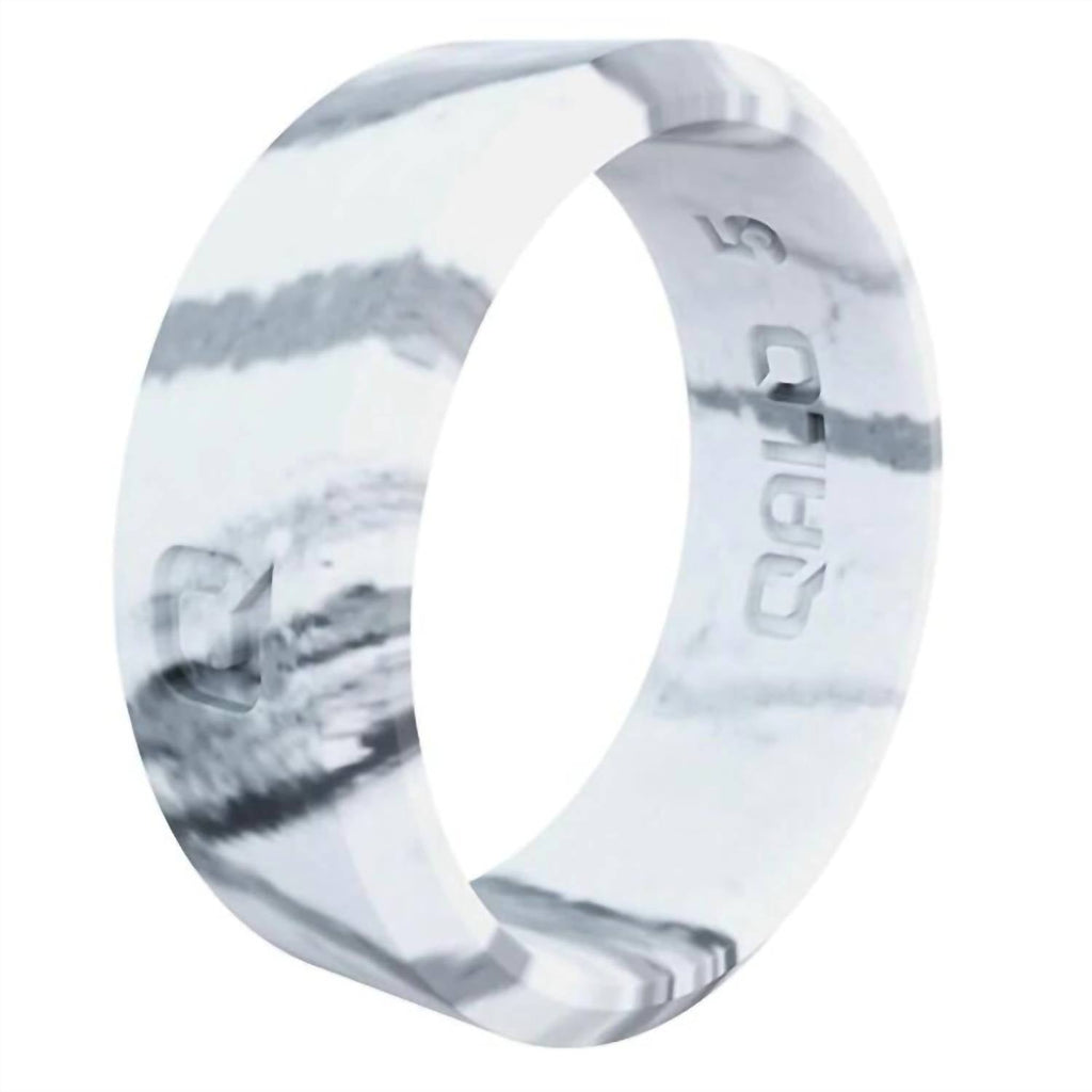 Women's Modern Silicone Ring In White Marble